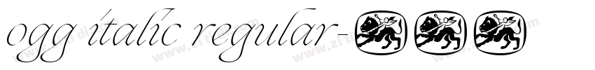 ogg italic regular字体转换